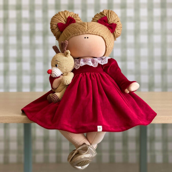 Coleção 2025 - Boneca Decorativa de Natal 50cm - Rena